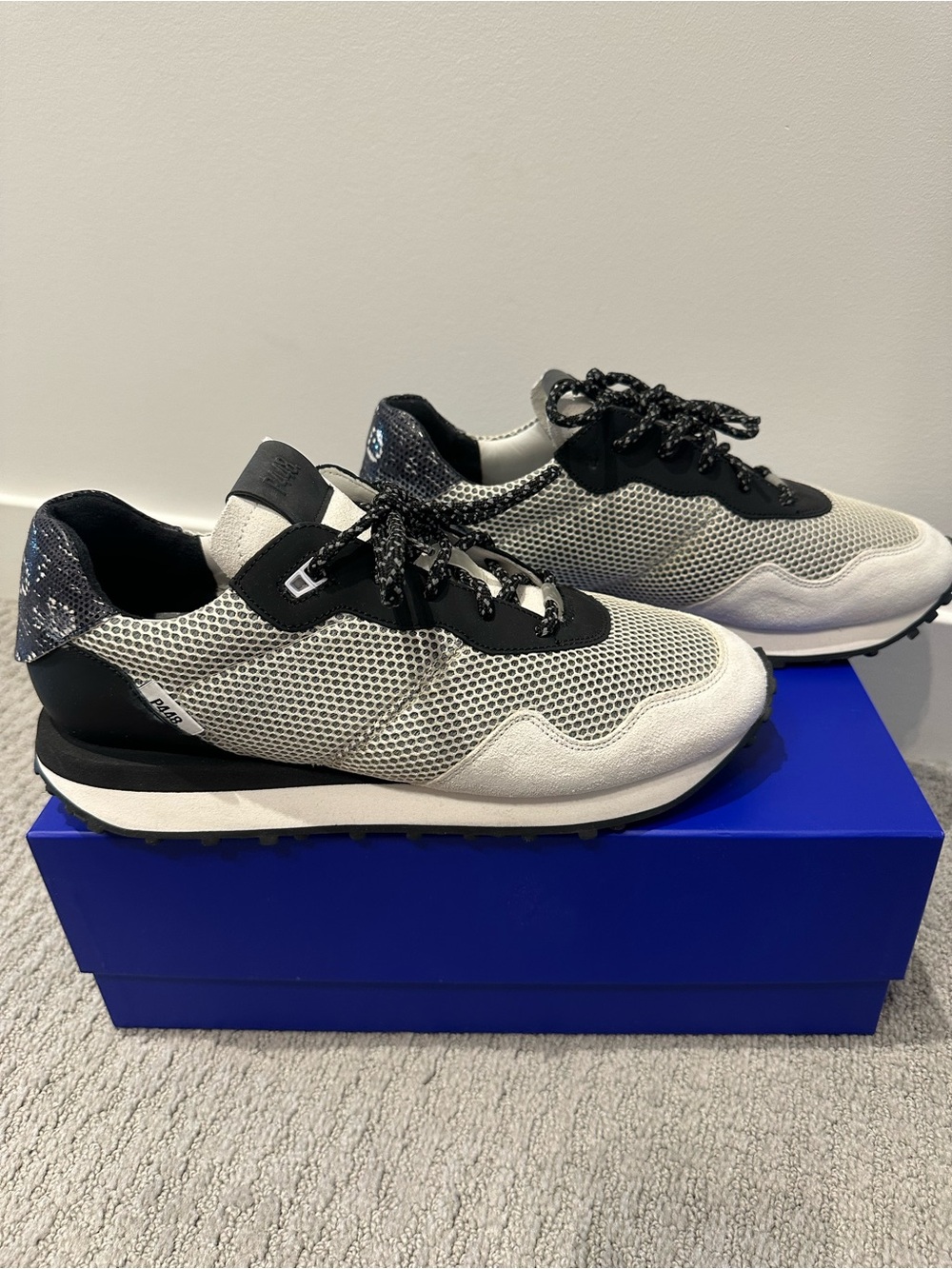 P448 Men's Runner Sneakers in White and Black
